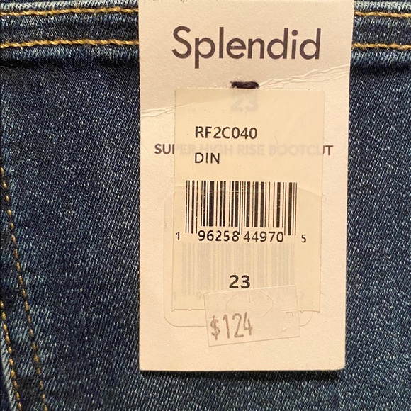 Splendid Dark Blue Super High Rise Bootcut Jeans…size 23 - Picture 7 of 7